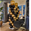 Ballonnenpilaar Reflex gold met zwart (mét topballon)