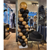 Ballonnenpilaar Reflex gold met zwart (mét topballon)