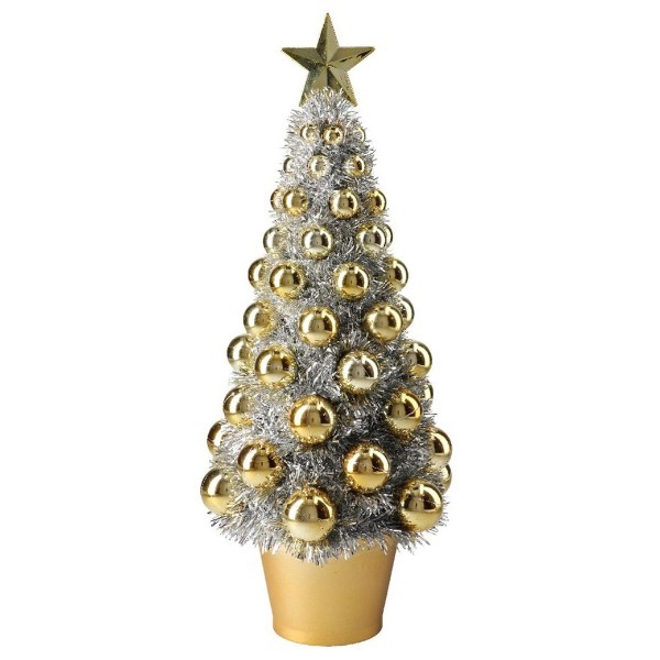 Kerstboom mini zilver (50cm)